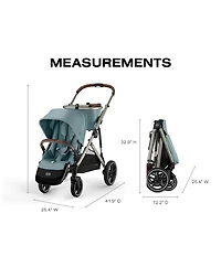 Cybex Gazelle S Stroller & Cloud G Pro Infant Car Seat with Load Leg Base Travel System