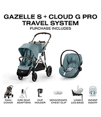 Cybex Gazelle S Stroller & Cloud G Pro Infant Car Seat with Load Leg Base Travel System