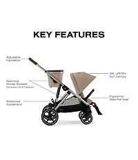 Cybex Gazelle S Stroller & Cloud G Pro Infant Car Seat with Load Leg Base Travel System