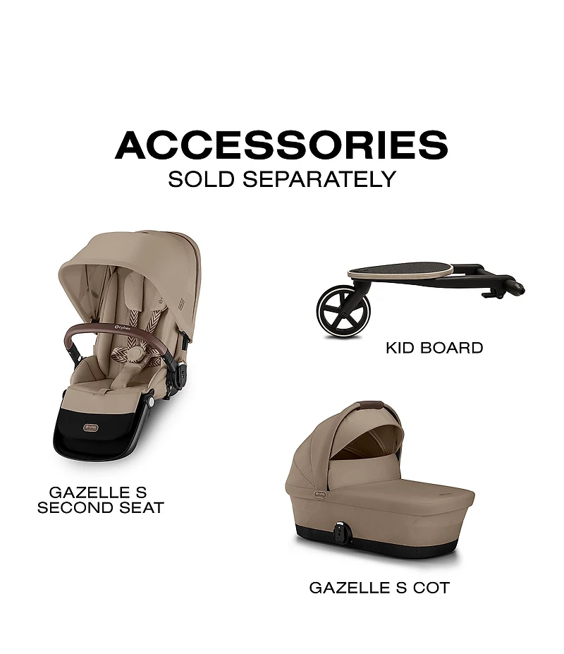 Cybex Gazelle S Stroller & Cloud G Pro Infant Car Seat with Load Leg Base Travel System