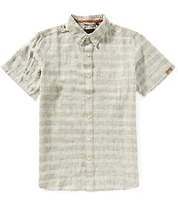 Dakota Grizzly Nate Short Sleeve Windowpane Plaid Woven Shirt