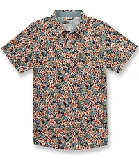 Dakota Grizzly Shep Floral Print Short Sleeve Woven Shirt