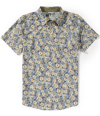 Dakota Grizzly Shep Floral Print Short Sleeve Woven Shirt