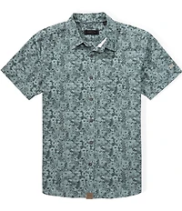 Dakota Grizzly Simon Mini Floral Print Short Sleeve Woven Shirt