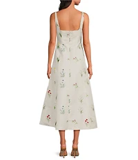 Damaris Bailey Clementine Square Neck Sleeveless A-Line Midi Dress