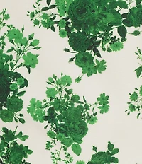 Damaris Bailey Coordinating Celeste Silk Green Floral Print Sweetheart Neckline Corset Peplum Top