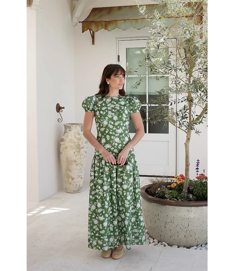 Damaris Bailey Gisella Printed Drop Waist Maxi Dress