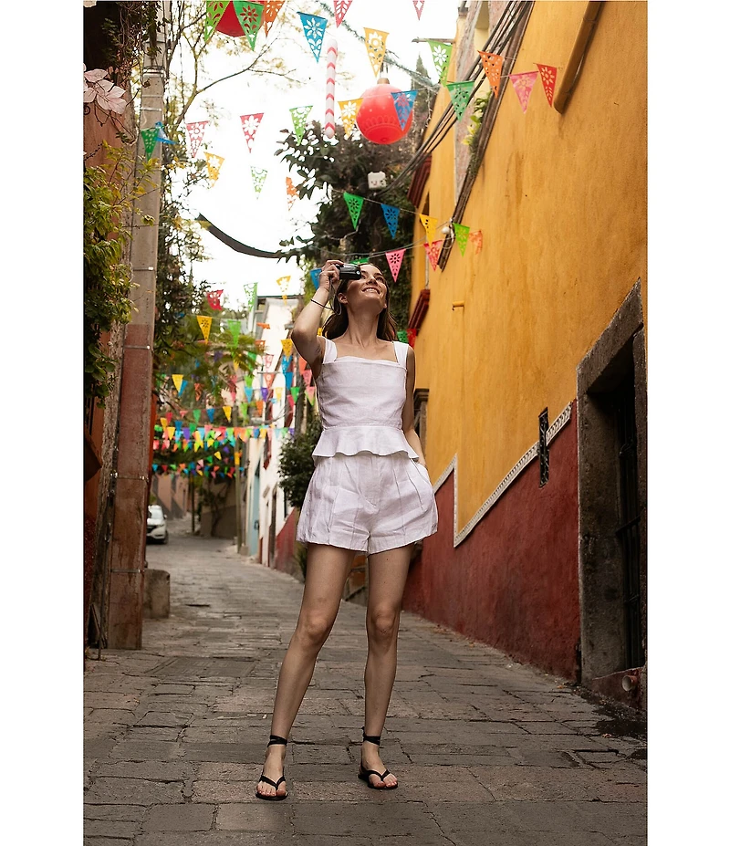 Damaris Bailey Rosita Linen High Rise Bloomer Coordinating Shorts