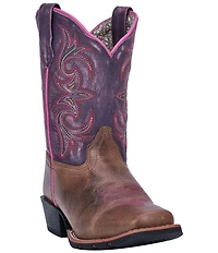 Dan Post Girls' Majesty 8#double; Leather Western Boots (Youth)