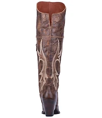 Dan Post Jilted Leather Over-the-Knee Fancy Stitch Western Boots