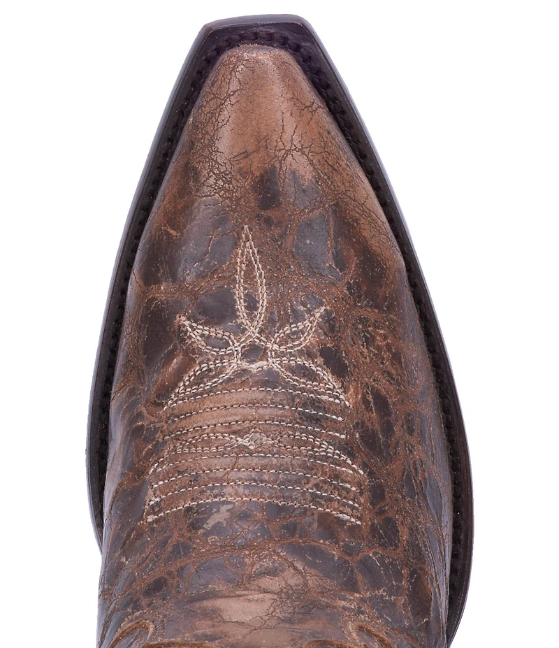 Dan Post Jilted Leather Over-the-Knee Fancy Stitch Western Boots