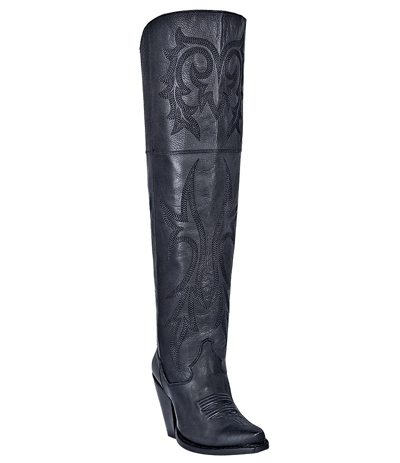 Dan Post Jilted Leather Over-the-Knee Western Boots