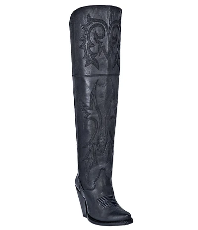 Dan Post Jilted Leather Over-the-Knee Western Boots