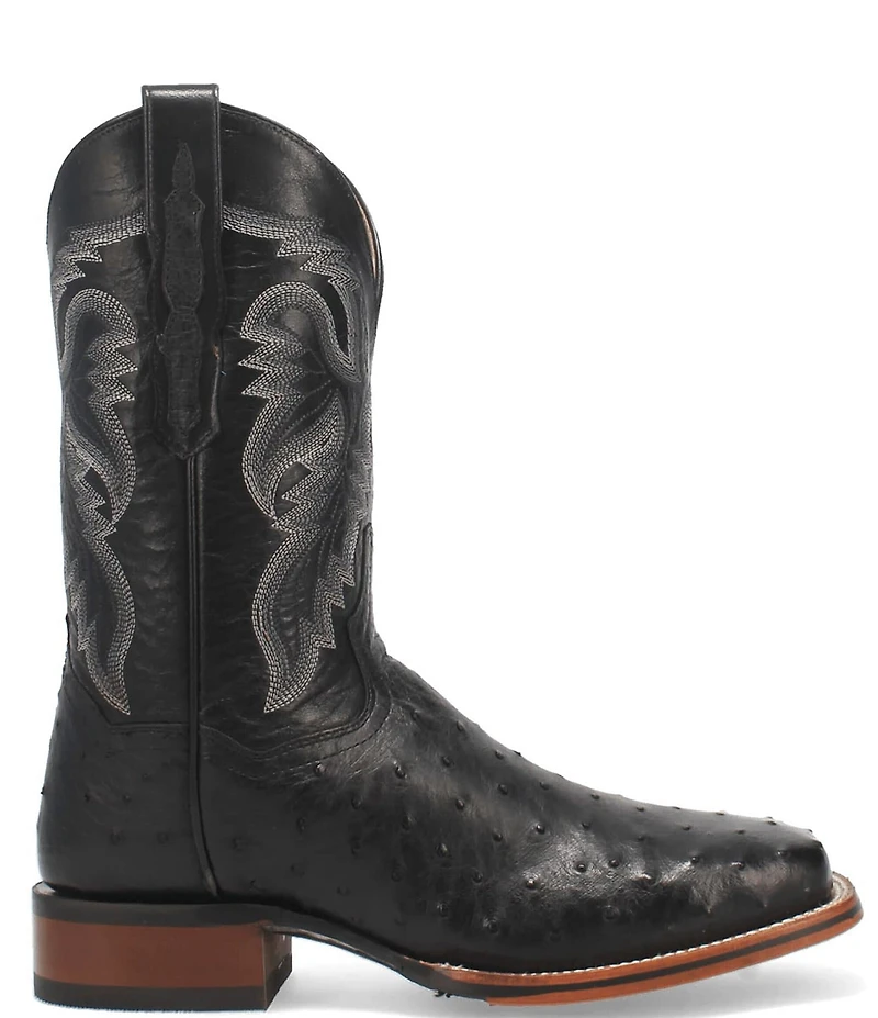Dan Post Men's Alamosa 11#double; Full Quill Ostrich Square Toe Western Boots