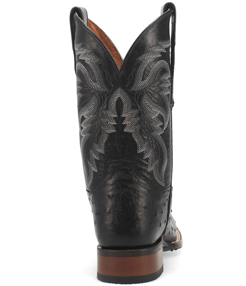 Dan Post Men's Alamosa 11#double; Full Quill Ostrich Square Toe Western Boots