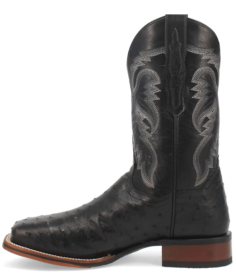 Dan Post Men's Alamosa 11#double; Full Quill Ostrich Square Toe Western Boots