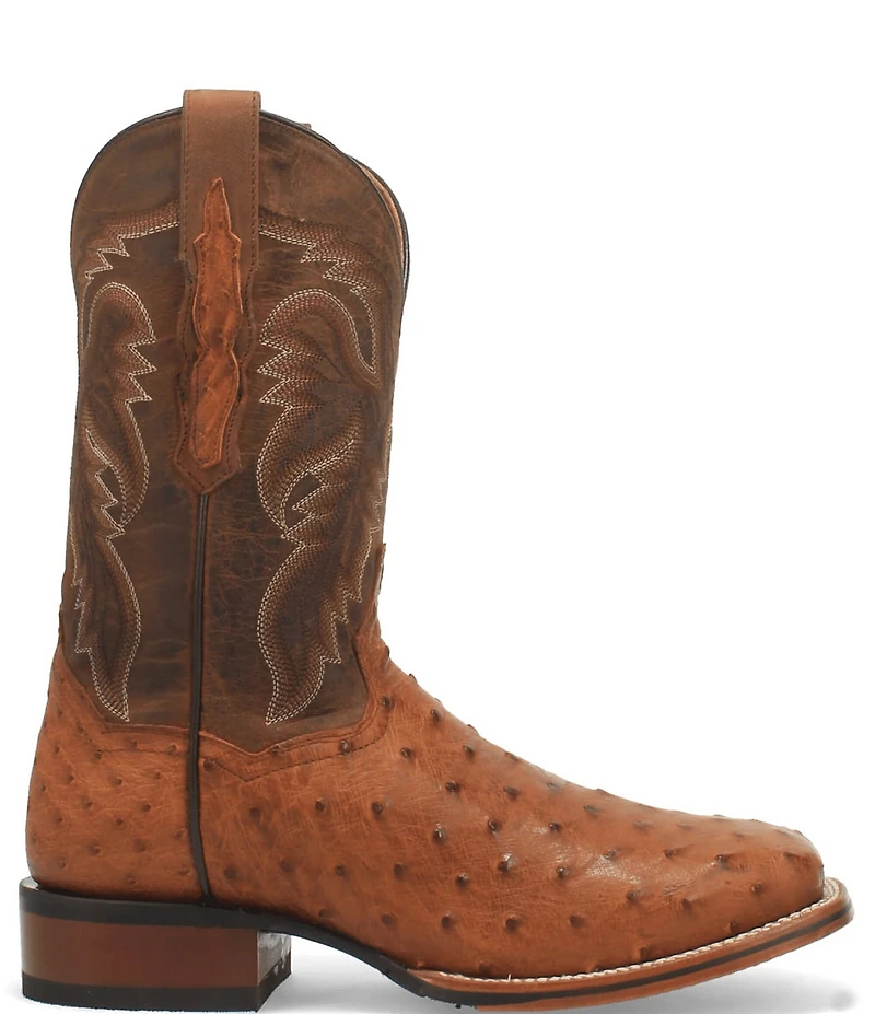 Dan Post Men's Alamosa 11#double; Full Quill Ostrich Square Toe Western Boots