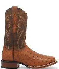 Dan Post Men's Alamosa 11#double; Full Quill Ostrich Square Toe Western Boots