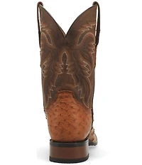 Dan Post Men's Alamosa 11#double; Full Quill Ostrich Square Toe Western Boots