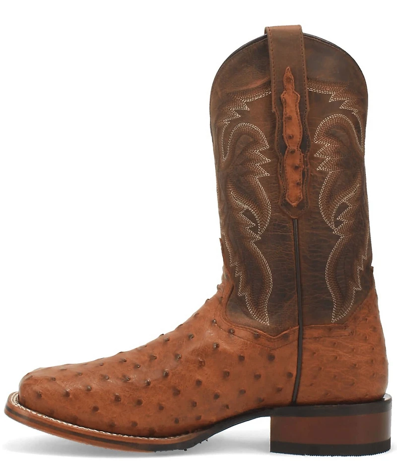 Dan Post Men's Alamosa 11#double; Full Quill Ostrich Square Toe Western Boots
