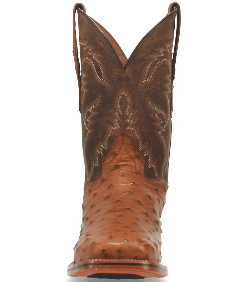 Dan Post Men's Alamosa 11#double; Full Quill Ostrich Square Toe Western Boots