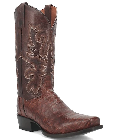 Dan Post Men's Bayou 13#double; Caiman Square Toe Western Boots