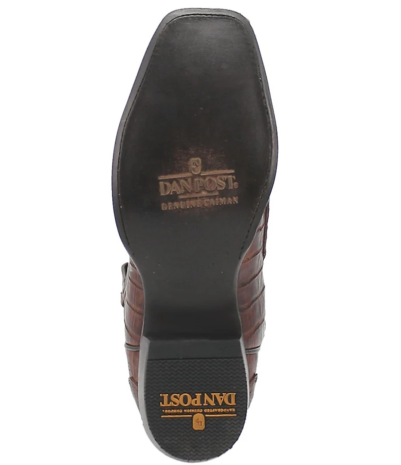 Dan Post Men's Bayou 13#double; Caiman Square Toe Western Boots