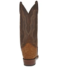 Dan Post Men's Gehrig 13#double; Full Quill Ostrich Round Toe Western Boots