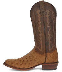 Dan Post Men's Gehrig 13#double; Full Quill Ostrich Round Toe Western Boots