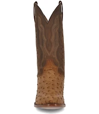 Dan Post Men's Gehrig 13#double; Full Quill Ostrich Round Toe Western Boots