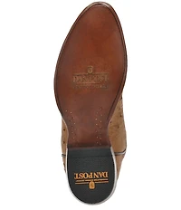 Dan Post Men's Gehrig 13#double; Full Quill Ostrich Round Toe Western Boots