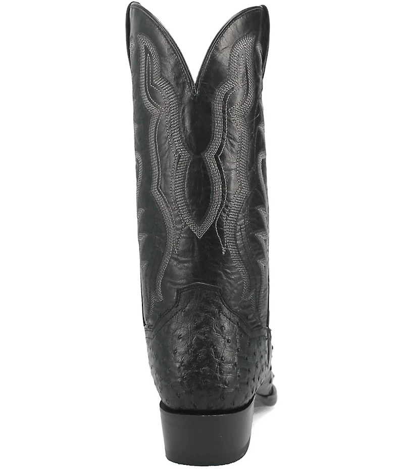 Dan Post Men's Tempe 12#double; Full Quill Ostrich Western Boots