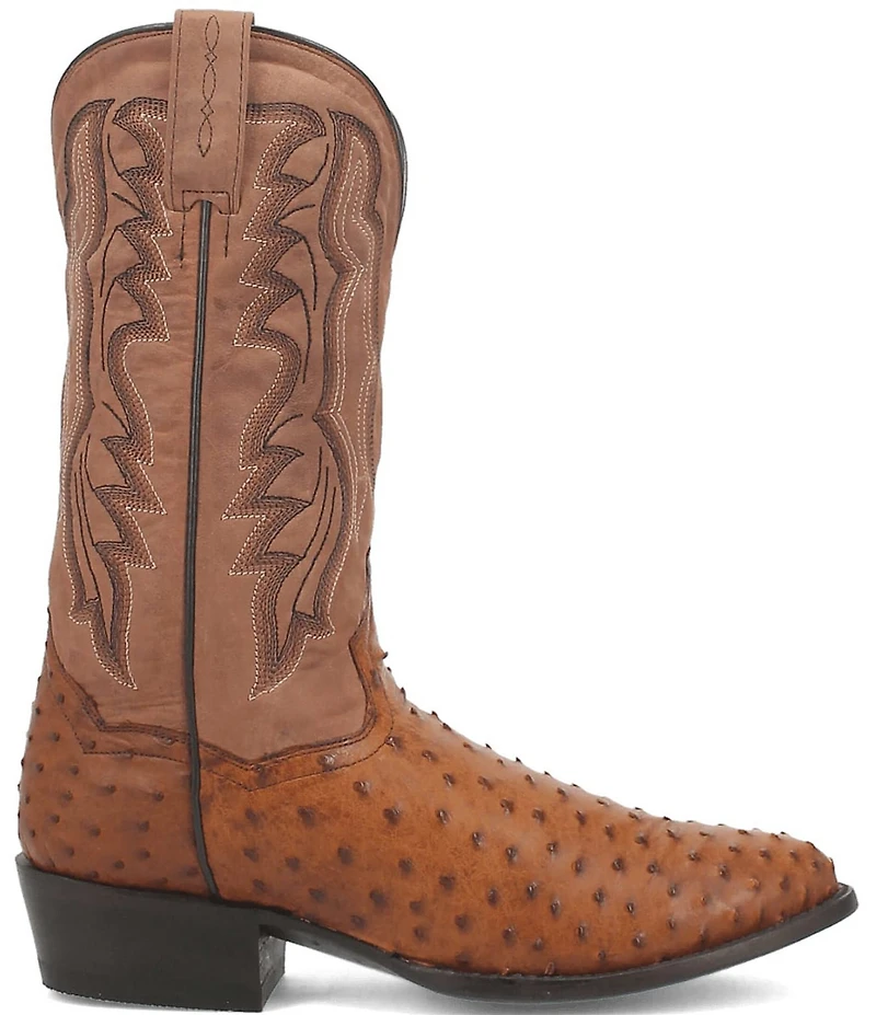 Dan Post Men's Tempe 12#double; Full Quill Ostrich Western Boots