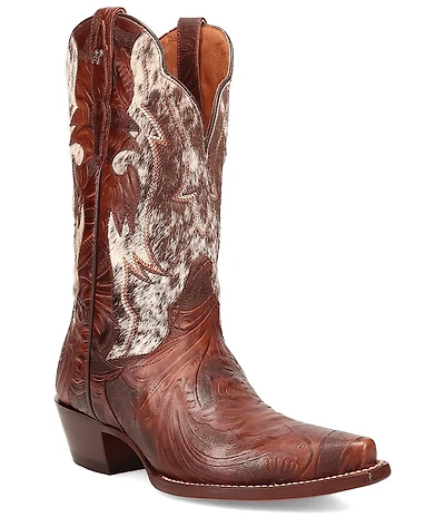 Dan Post Women's Andrina Leather Calf Hair Mid Shaft Western Boots