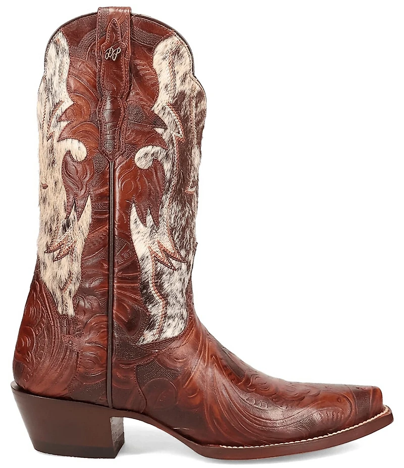 Dan Post Women's Andrina Leather Calf Hair Mid Calf Western Boots