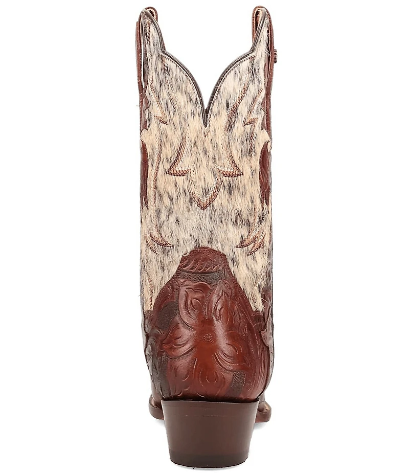 Dan Post Women's Andrina Leather Calf Hair Mid Calf Western Boots