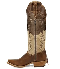 Dan Post Women's Dayla Leather Side Fringe Tall Western Boots