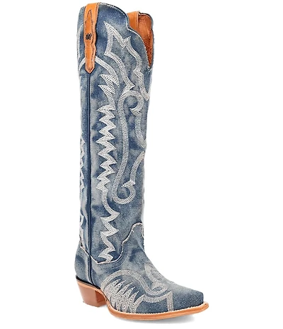 Dan Post Women's Denim Darlin' Knee High Western Boots