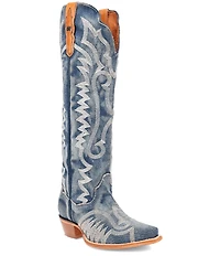 Dan Post Women's Denim Darlin' Knee High Western Boots