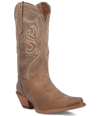 Dan Post Women's Karmel Leather Snip Toe Tall Western Boots