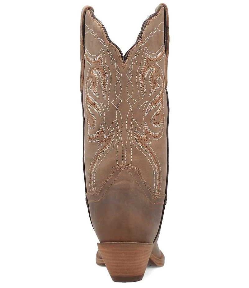 Dan Post Women's Karmel Leather Snip Toe Tall Western Boots