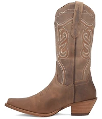Dan Post Women's Karmel Leather Snip Toe Tall Western Boots