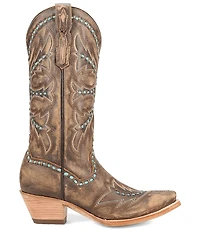Dan Post Women's Mesa Leather Lace Detail Tall Western Boots