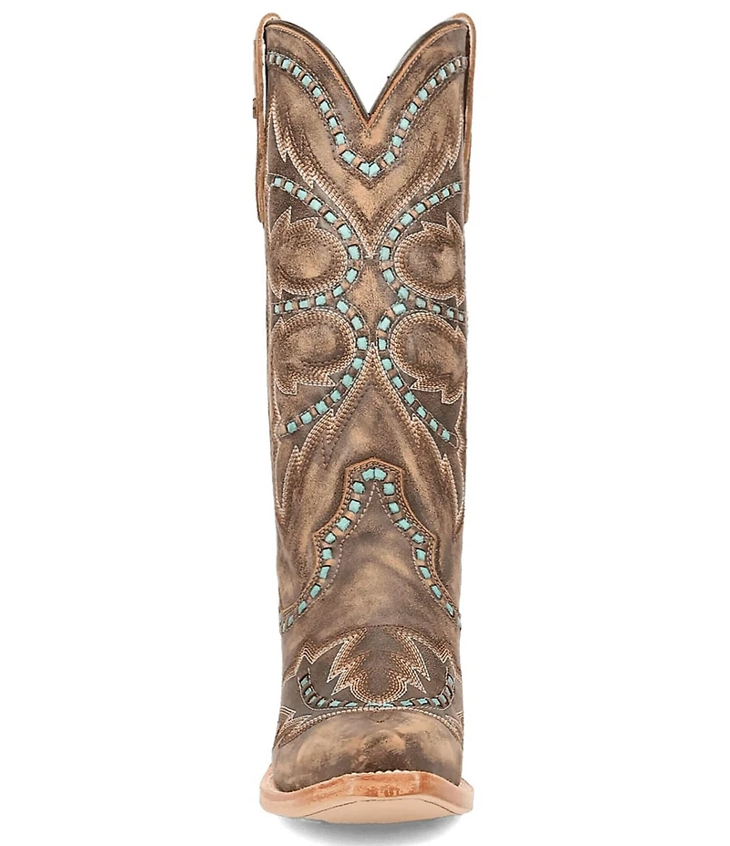 Dan Post Women's Mesa Leather Lace Detail Tall Western Boots
