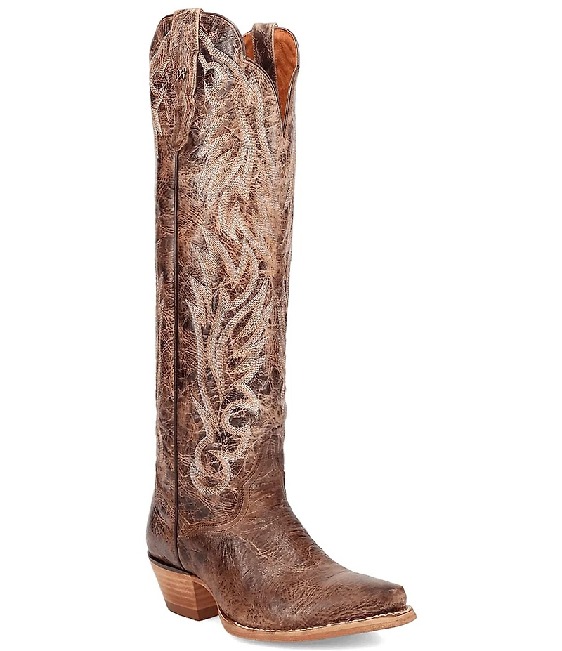Dan Post Women's Rustc Ridge Leather Snip Toe Tall Western Boots
