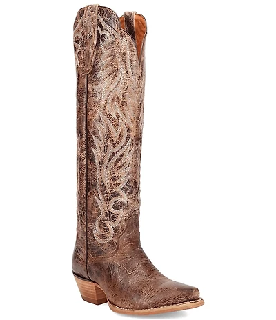 Dan Post Women's Rustc Ridge Leather Snip Toe Tall Western Boots