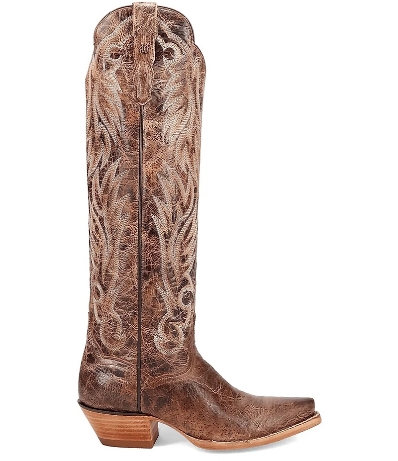 Dan Post Women's Rustc Ridge Leather Snip Toe Tall Western Boots