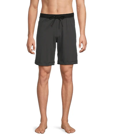 Daniel Buchler Peruvian 9#double; Inseam Pima Cotton Contrast Waistband Sleep Shorts