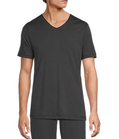 Daniel Buchler Peruvian Pima Cotton Short Sleeve V-Neck Sleep Shirt