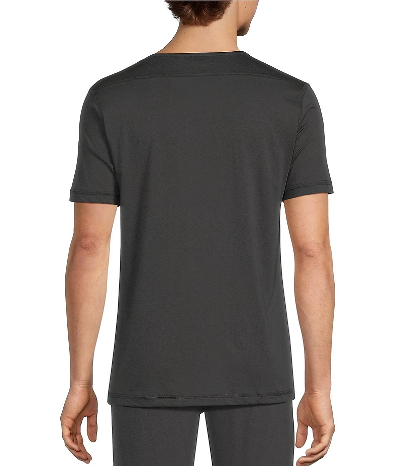 Daniel Buchler Peruvian Pima Cotton Short Sleeve V-Neck Sleep Shirt